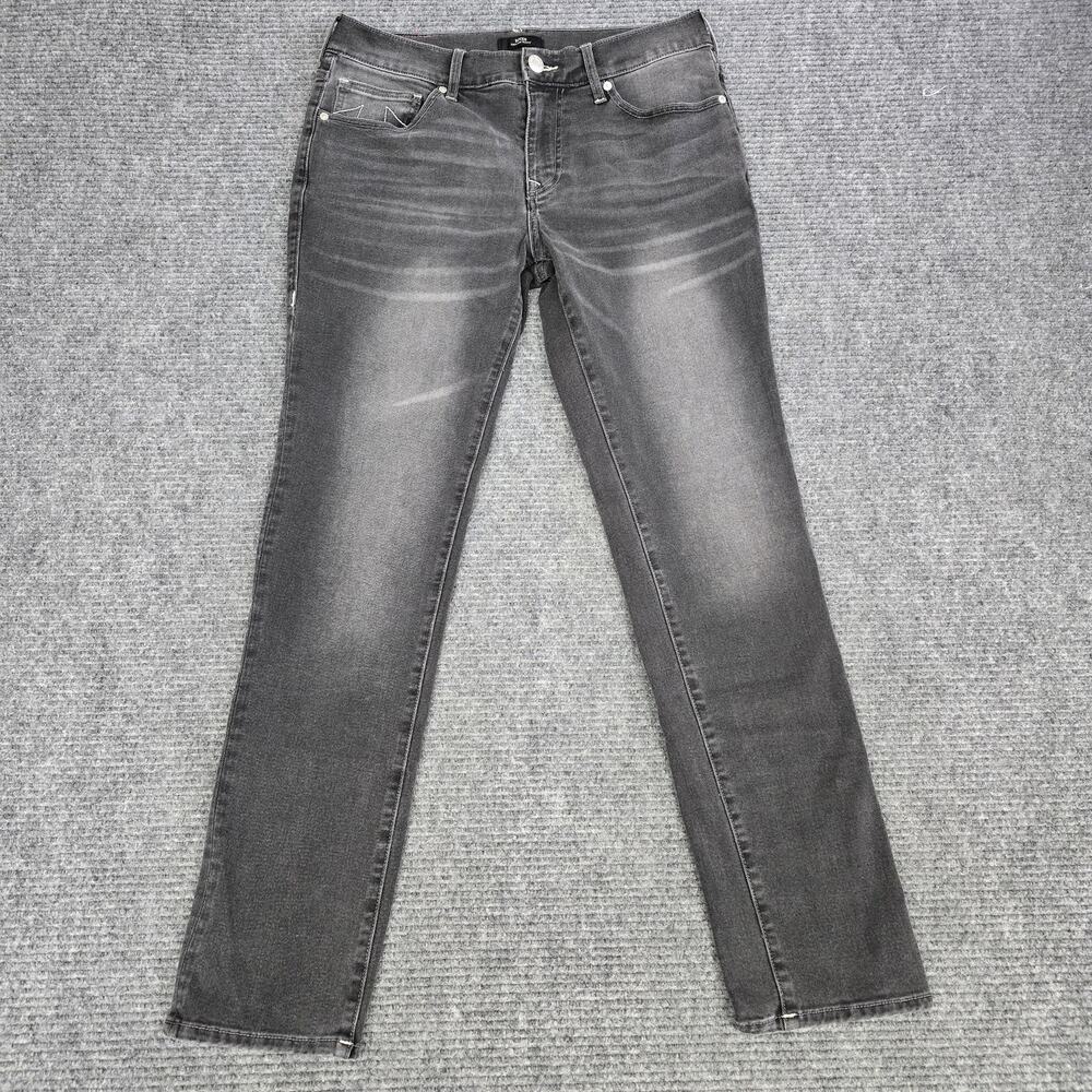 True Religion Rocco Jeans Mens 32x32 Black Gray Relaxed Skinny Horseshoe Stretch